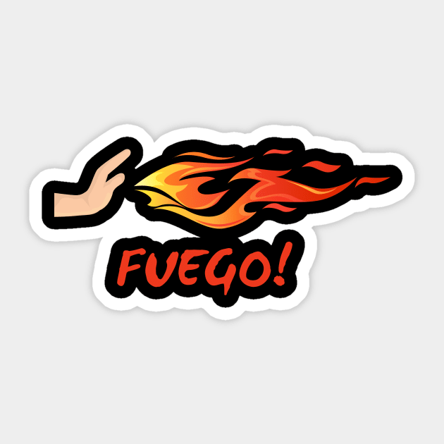 Dresden Files "Fuego!" Sticker by Gorgoose Graphics